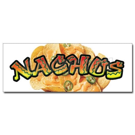 NACHOS #2 DECAL Sticker Cheese Chips Cart Stand Mexican Taco Burrito Snack